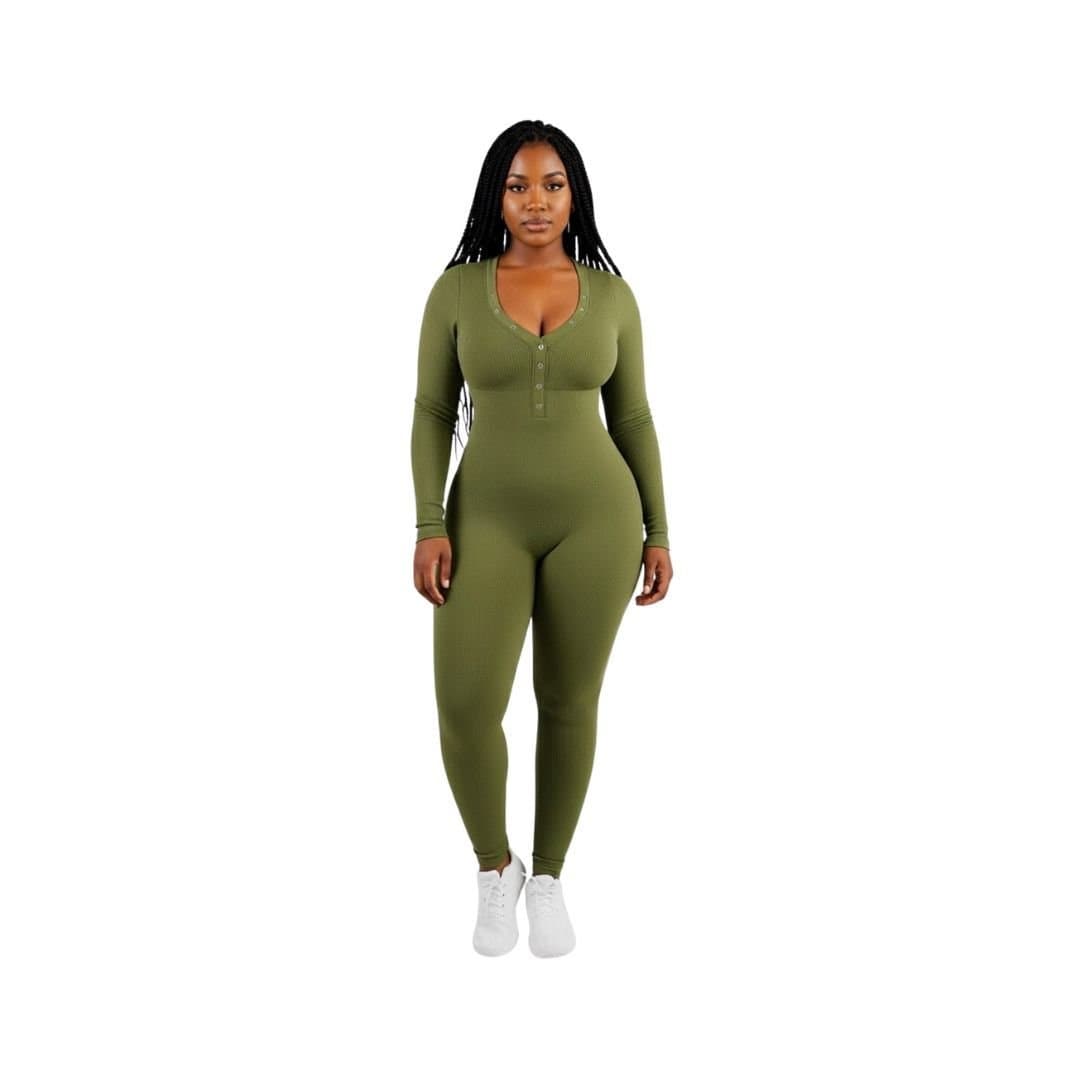 GWB Shapewear GWB Shapewear Women's GWB Cozee Snatching Jumpsuit Green