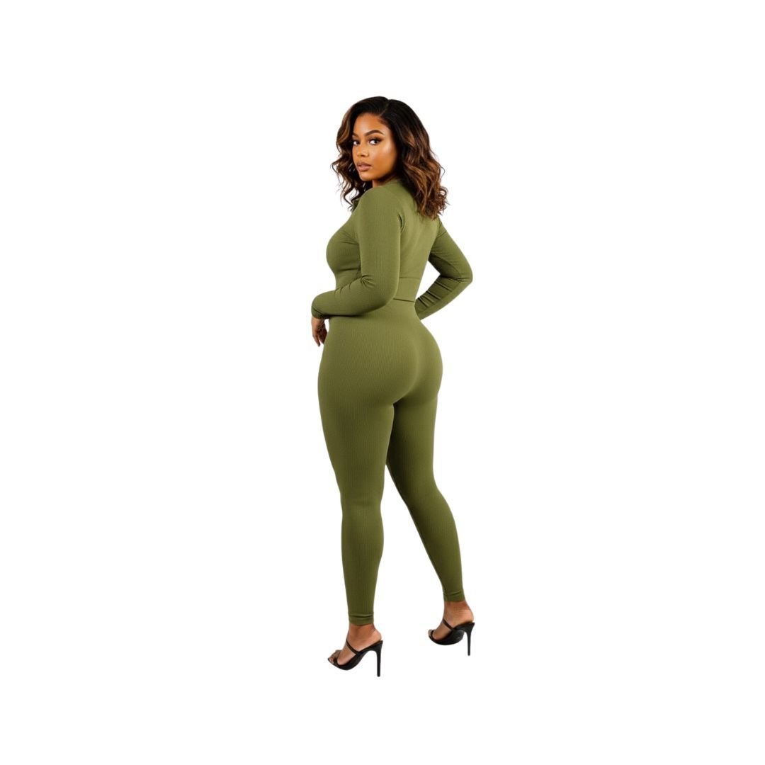 GWB Shapewear GWB Shapewear Women's GWB Cozee Snatching Jumpsuit Green - 2