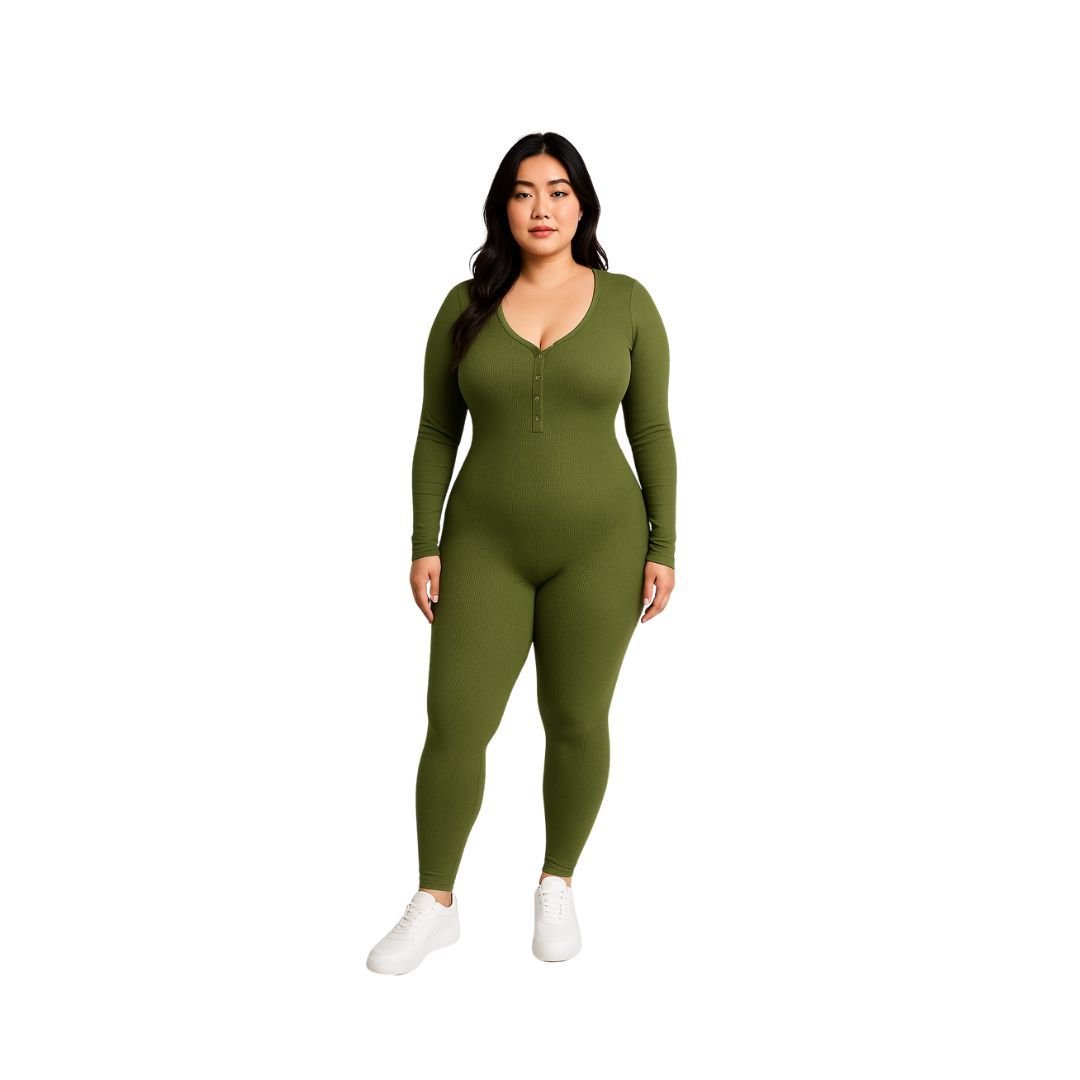 GWB Shapewear GWB Shapewear Women's GWB Cozee Snatching Jumpsuit Green - 3