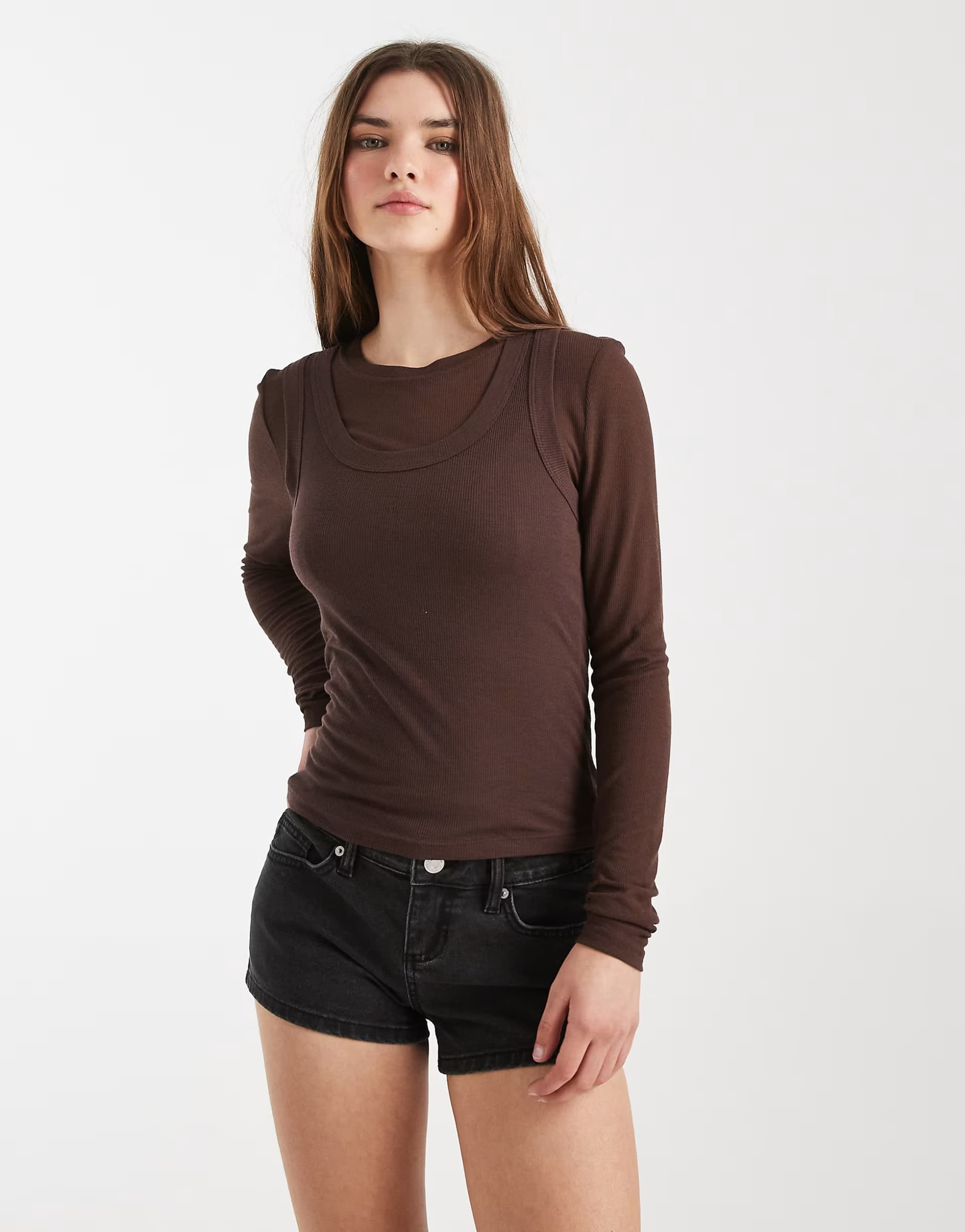 ASOS Cotton On micro low rise denim mini skirt in black