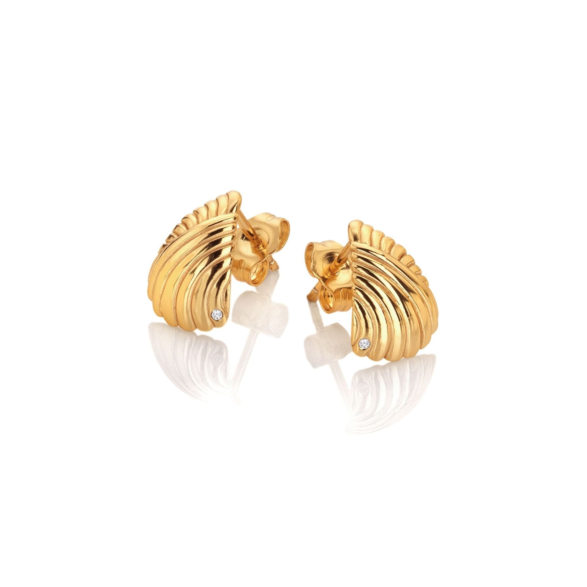 Hot Diamonds Hot Diamonds Gold Plated Paris Earrings with Diamond