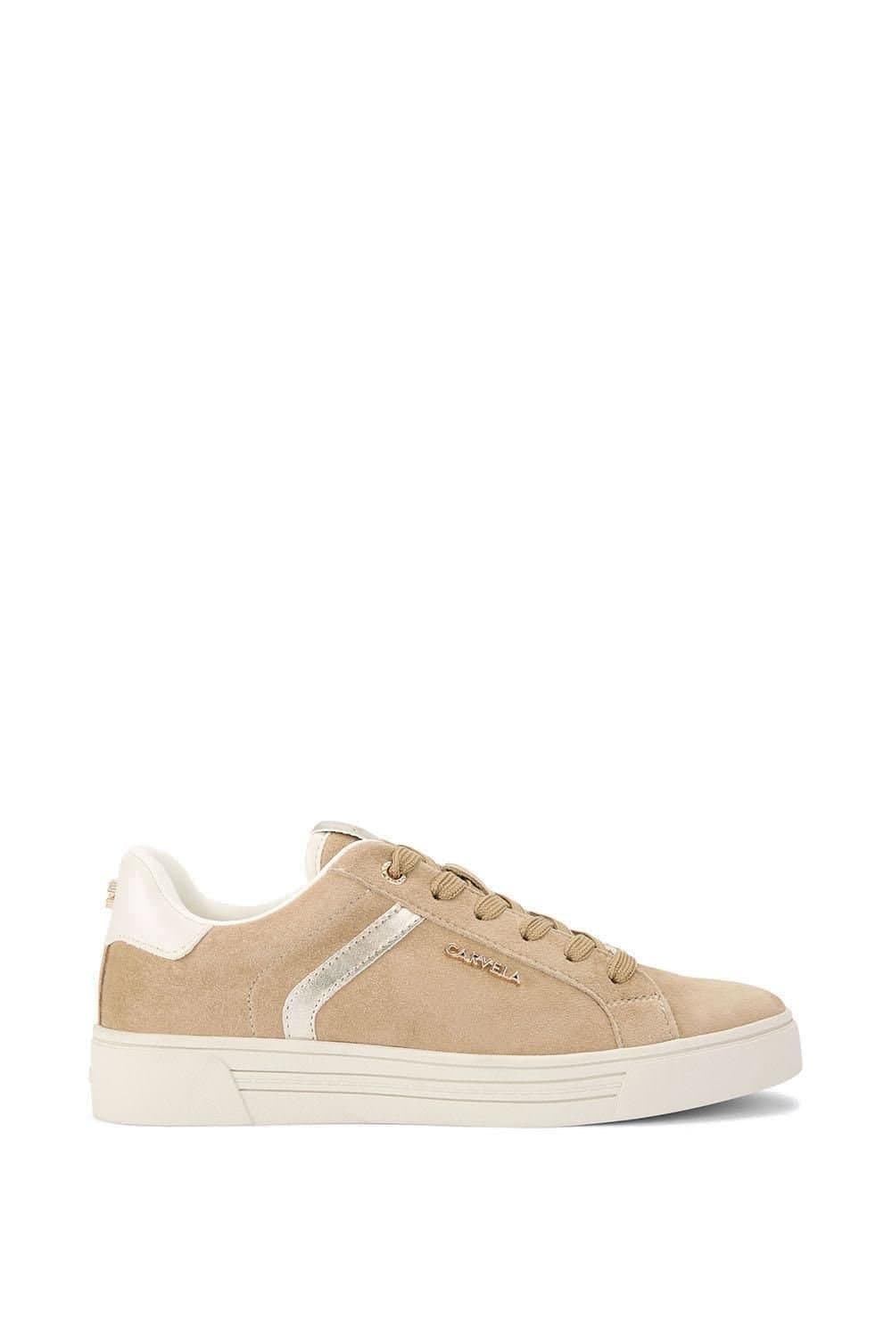 Carvela Carvela Women's 'Daze' Suede Fabric Trainers in Taupe