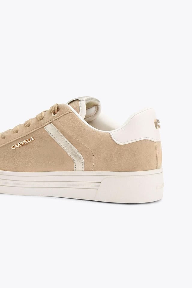 Carvela Carvela Women's 'Daze' Suede Fabric Trainers in Taupe - 3