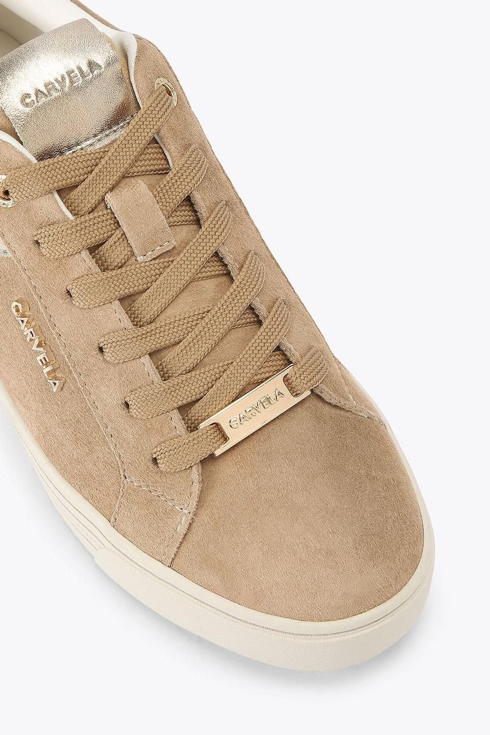 Carvela Carvela Women's 'Daze' Suede Fabric Trainers in Taupe - 4