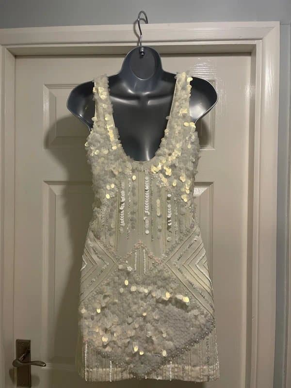ASOS ASOS white Sequin Embellished Dress