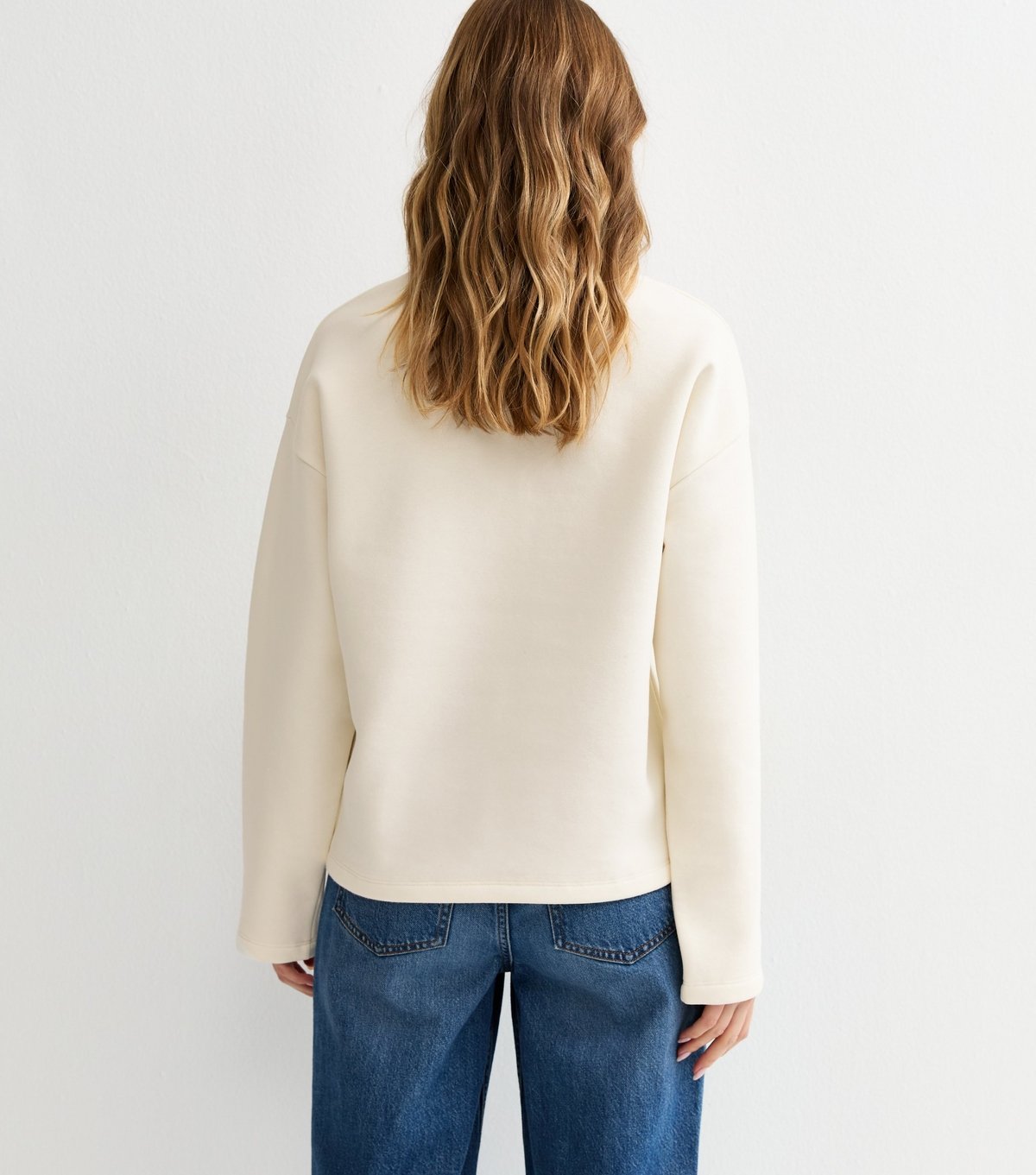 New Look Women's Cream Relaxed Henley Sweatshirt New Look - 4