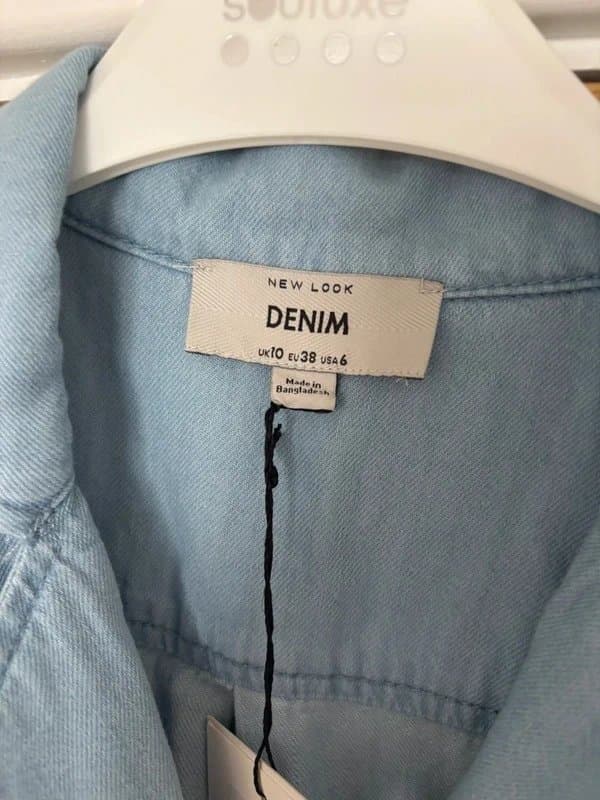 New Look New look pale blue denim playsuit size 10