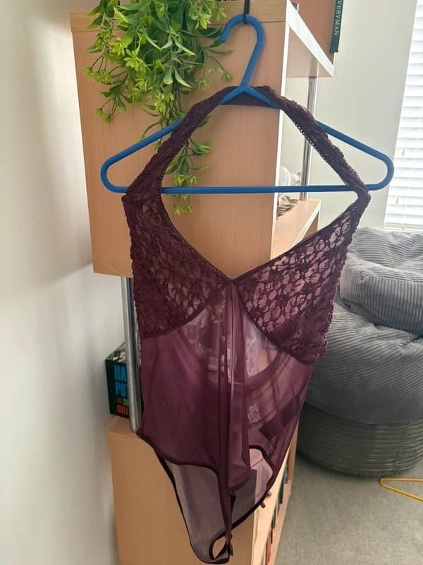 ASOS Design Gorgeous bodysuit in plum