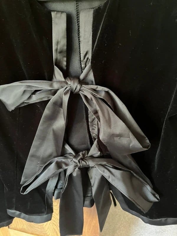 ASOS Black Velvet Bow-Detail Blazer