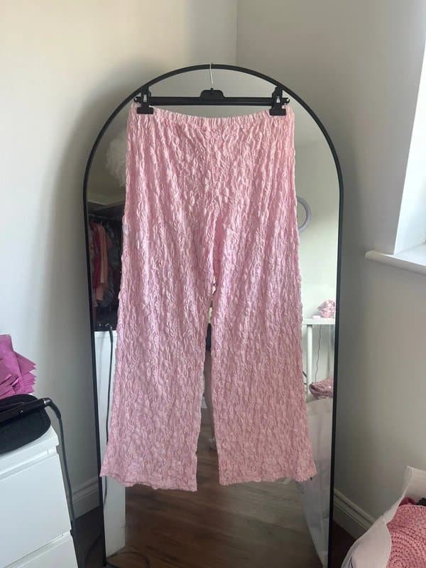 ASOS Design Pink lace trousers