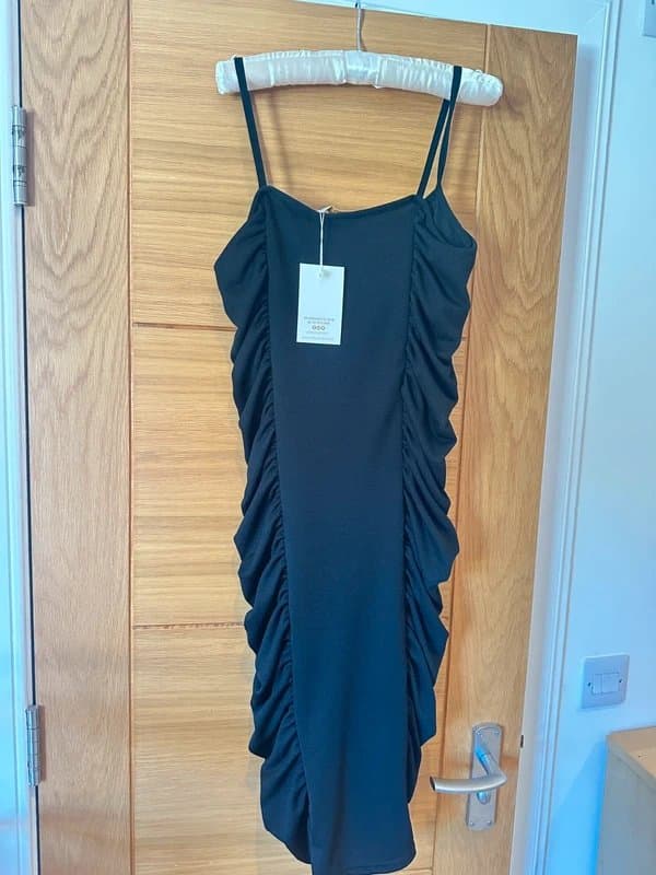 ASOS Ruched Bodycon Black dress