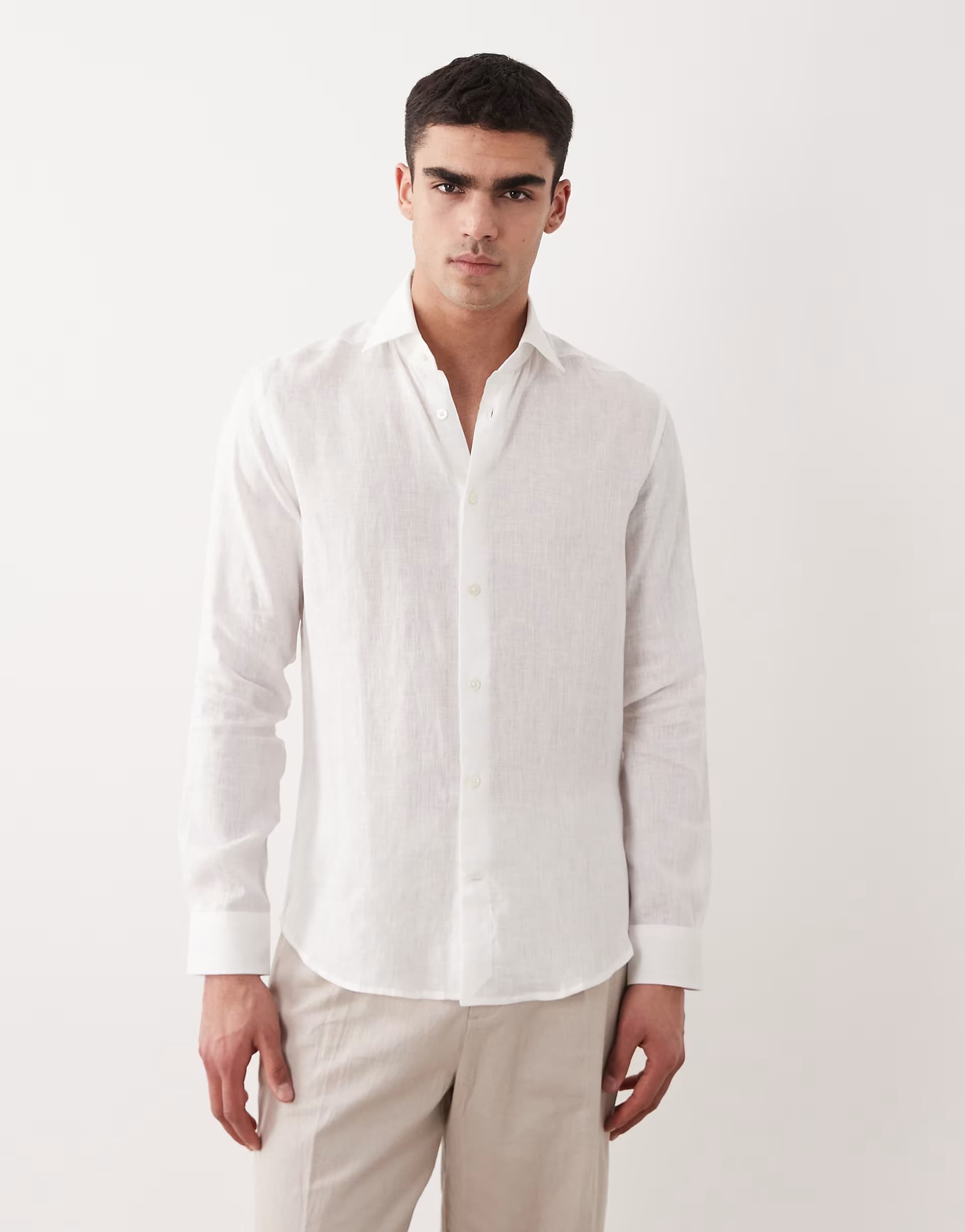ASOS ASOS 100% Linen Relaxed Shirt in White