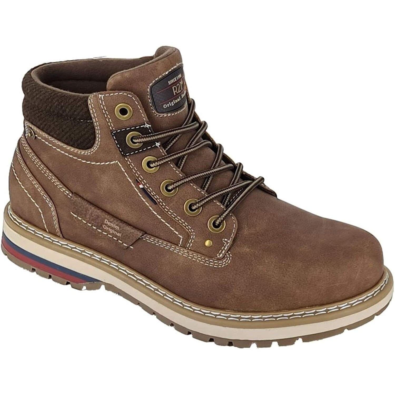Route 21 Route 21 Brown PU Ankle Boots for Men