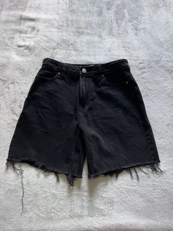 Primark Primark Denim Co. Black High‑Waist Shorts – Size 36 (UK 8)