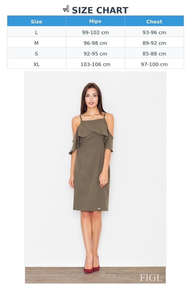Love Lace Love Lace Women's Chic Knit Midi Dress With Shoulder Frills in Green - 3