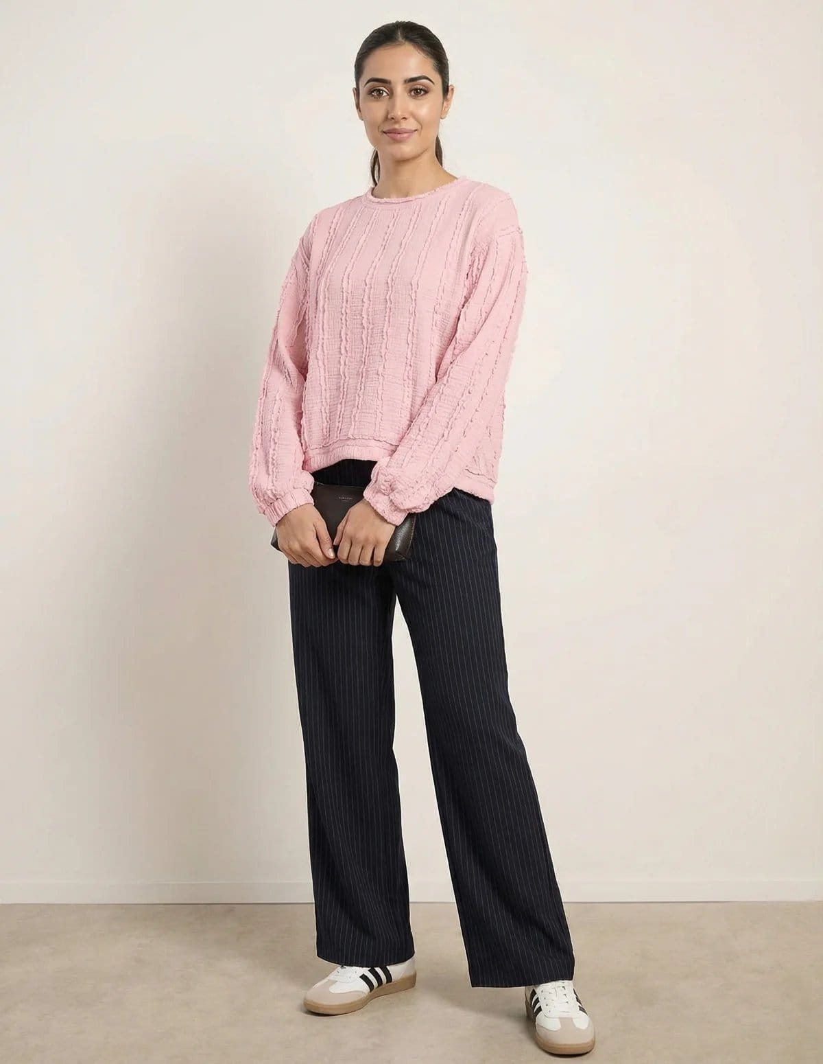 Blue Vanilla Ruffle Detailed Sleeve Top - 4