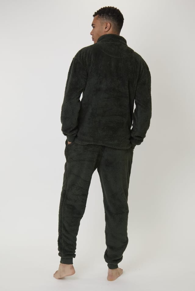 Loungeable Loungeable Men's Sherpa Lounge Jogger in Khaki - 2