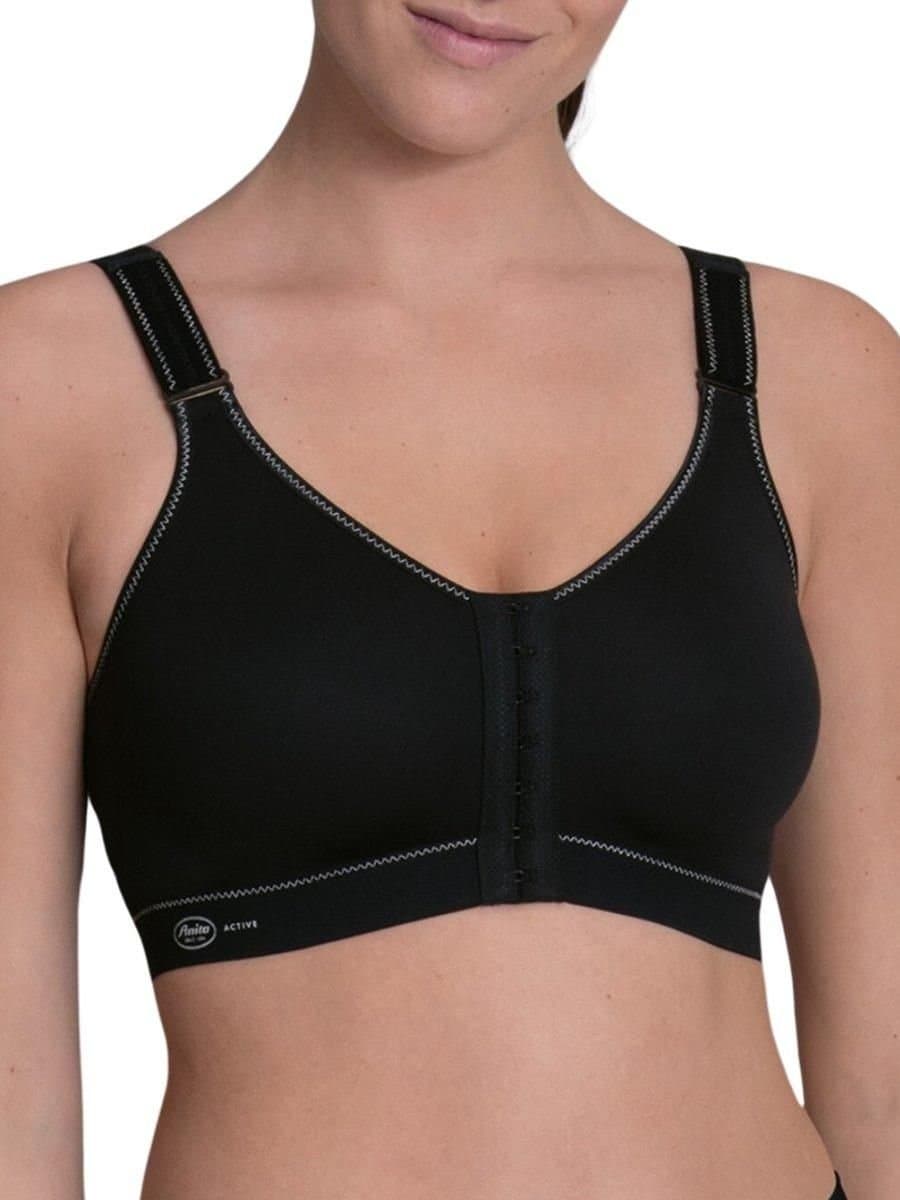 Anita Anita Women's Front Closure Sports Bra in Black
