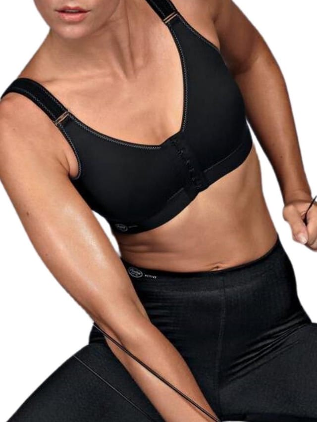 Anita Anita Women's Front Closure Sports Bra in Black - 3