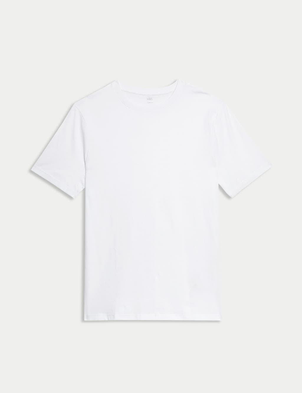 Marks & Spencer M&S White Slim Fit Pure Cotton Crew Neck T-Shirt