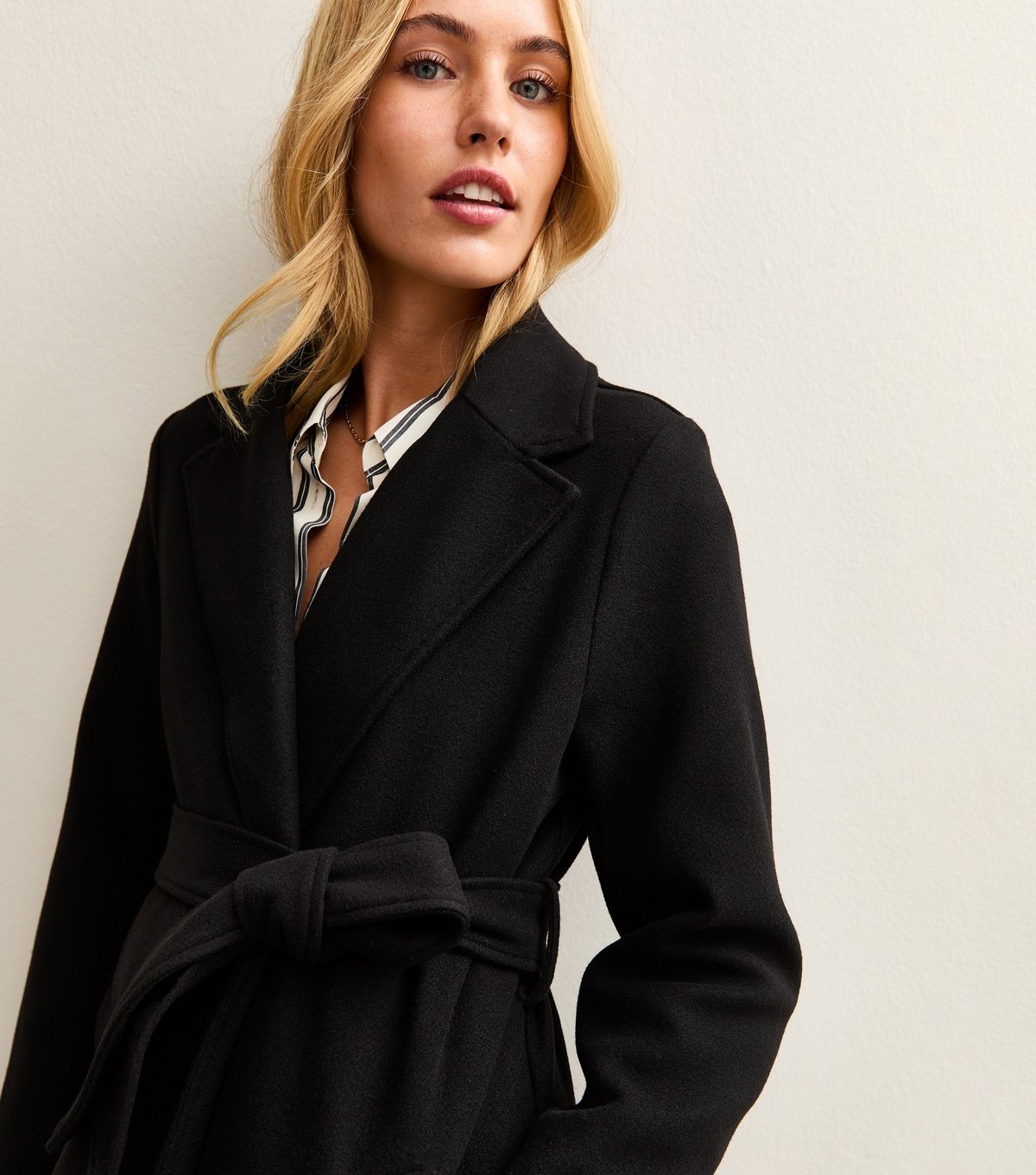 New Look Women's Tall Black Longline Belted Coat New Look - 3