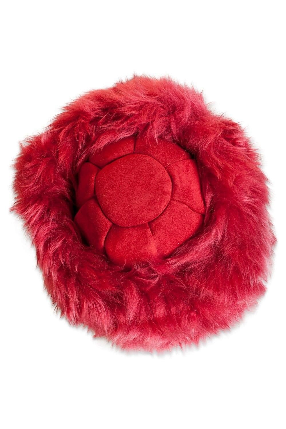 Nordvek Nordvek Women's Classic Cossack Style Sheepskin Hat in Raspberry - 1