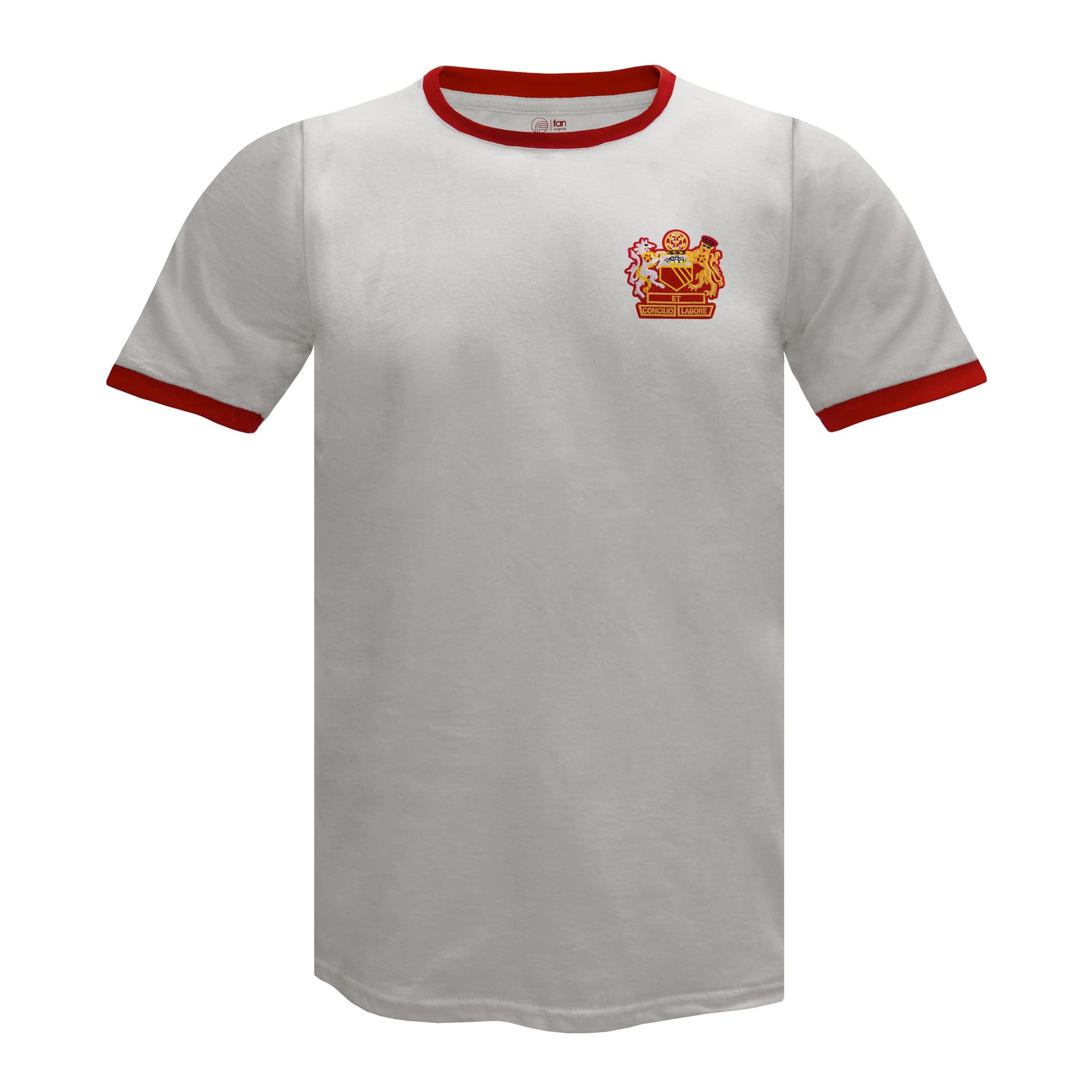 fan originals fan originals Men's Adults Manchester Crest Retro T-Shirt in White