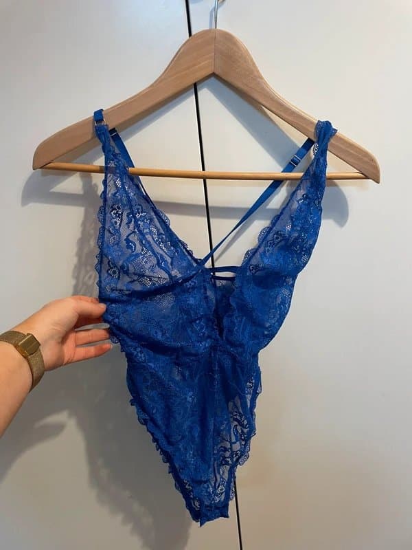 ASOS Cobalt blue asos lace bodysuit