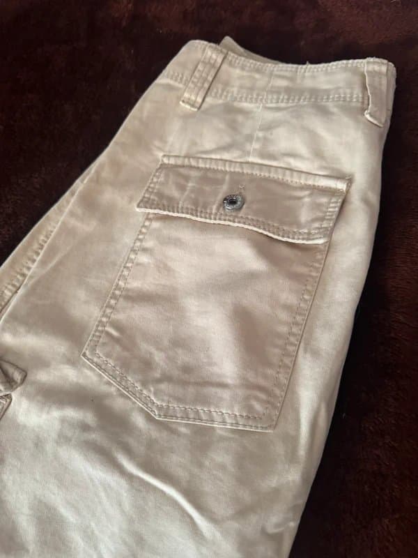Bershka Bershka Tan Straight Leg Cargo Pants - Medium Rise - Size EU 36