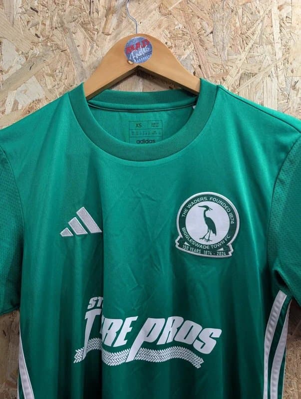 adidas Biggleswade Town Home Football Shirt 23/24 Mens XS Green FC Crest 10 Adidas