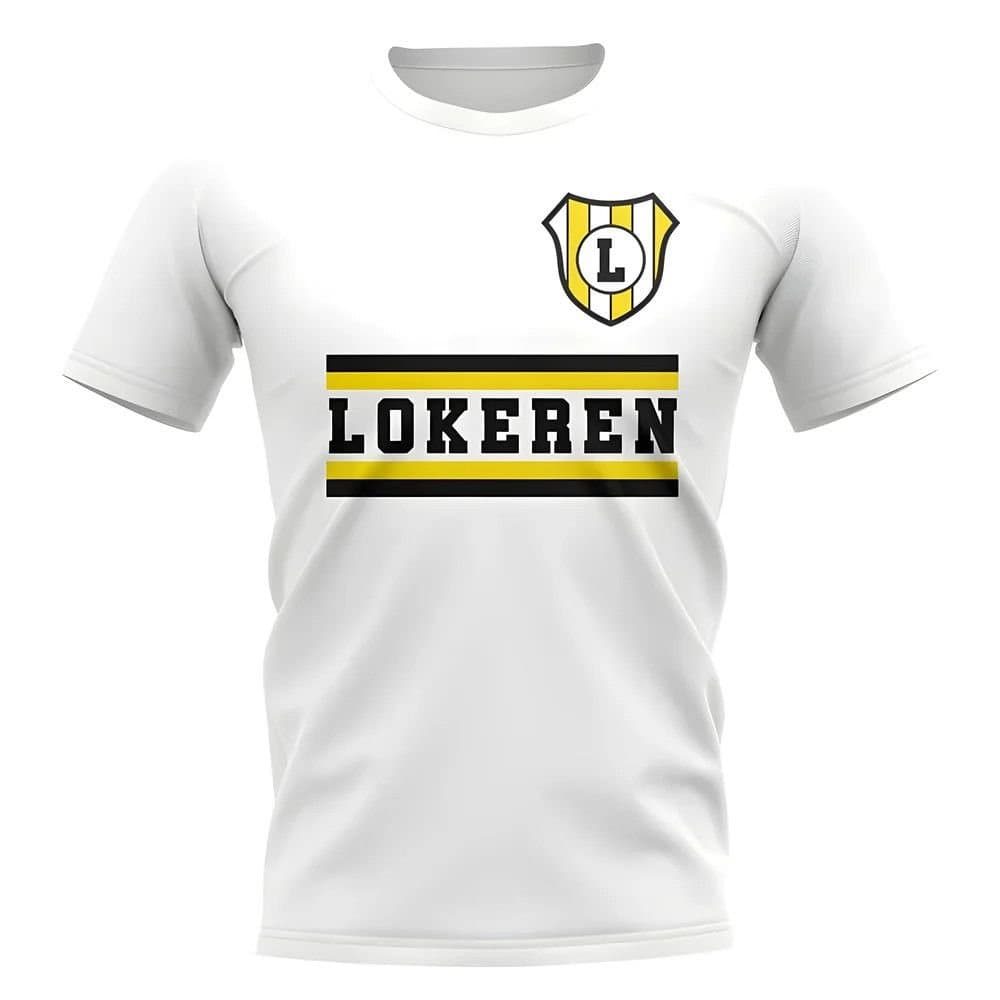 Lokeren Lokeren Men's Personalised Oost Vlaanderen Core Football Club T-Shirt in White