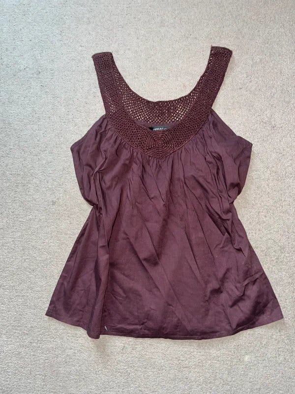 Great Plains True vintage Y2K crochet cami xs s - 1