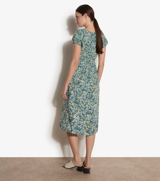 Apricot Women's Blue Floral Milkmaid Midi Dress Apricot New Look - 3