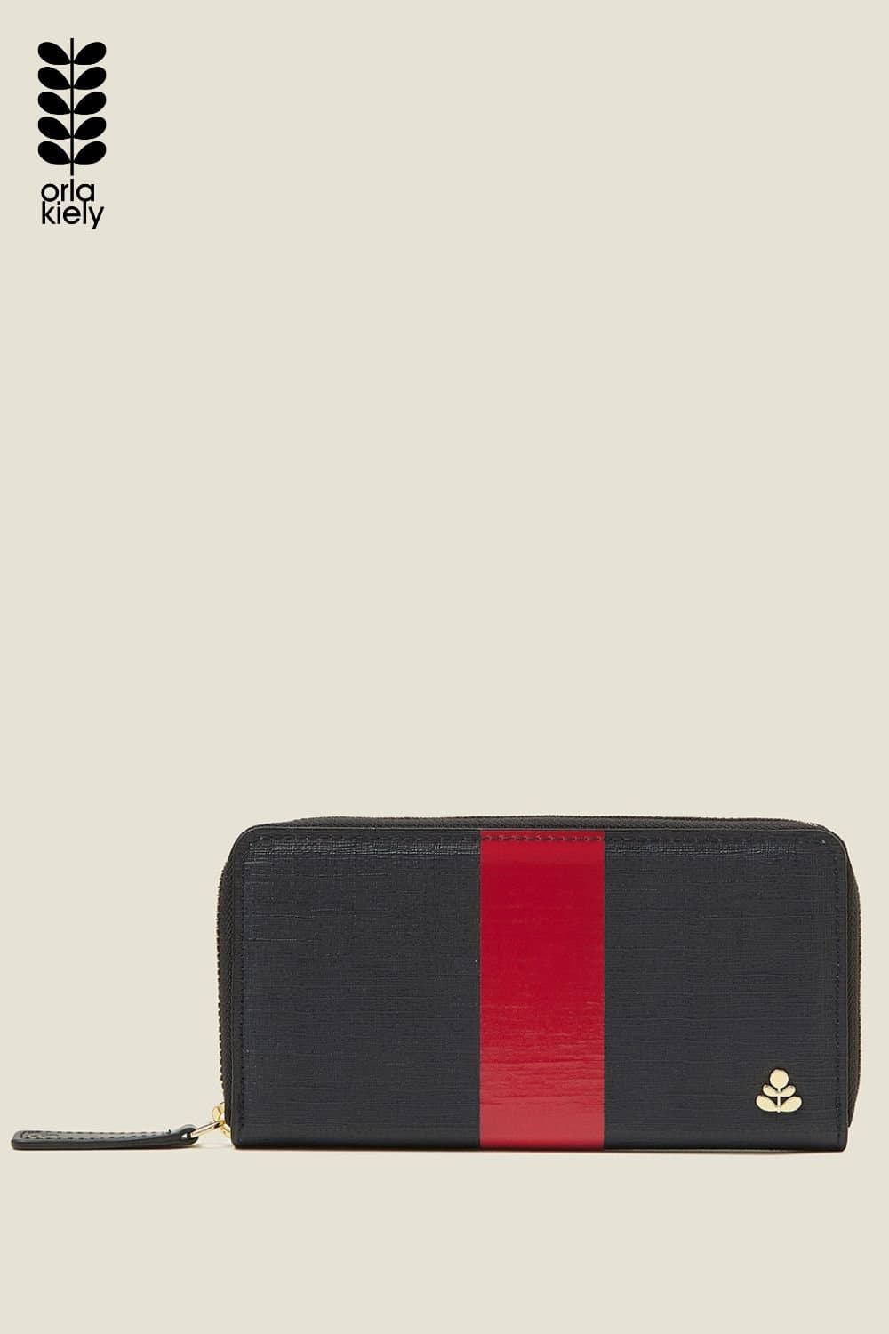 Orla Kiely Orla Kiely Navy Red Stripe Wallet