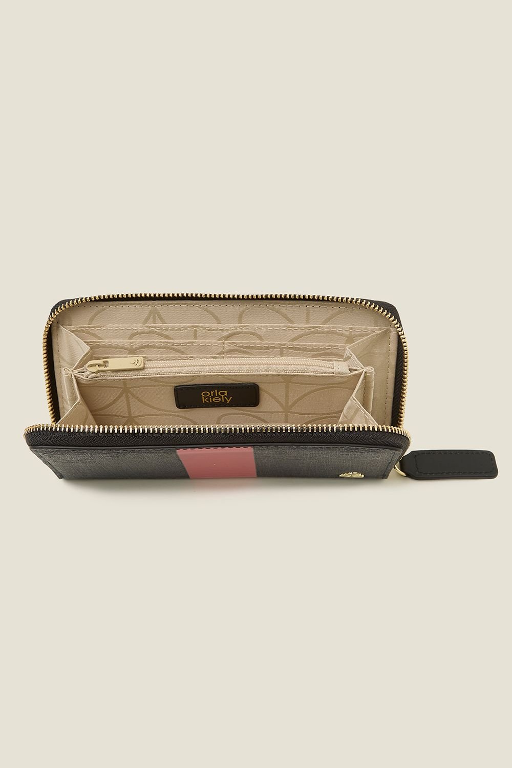 Orla Kiely Orla Kiely Women's Forget Me Not Wallet - Shiny Stripe Navy Red - 3
