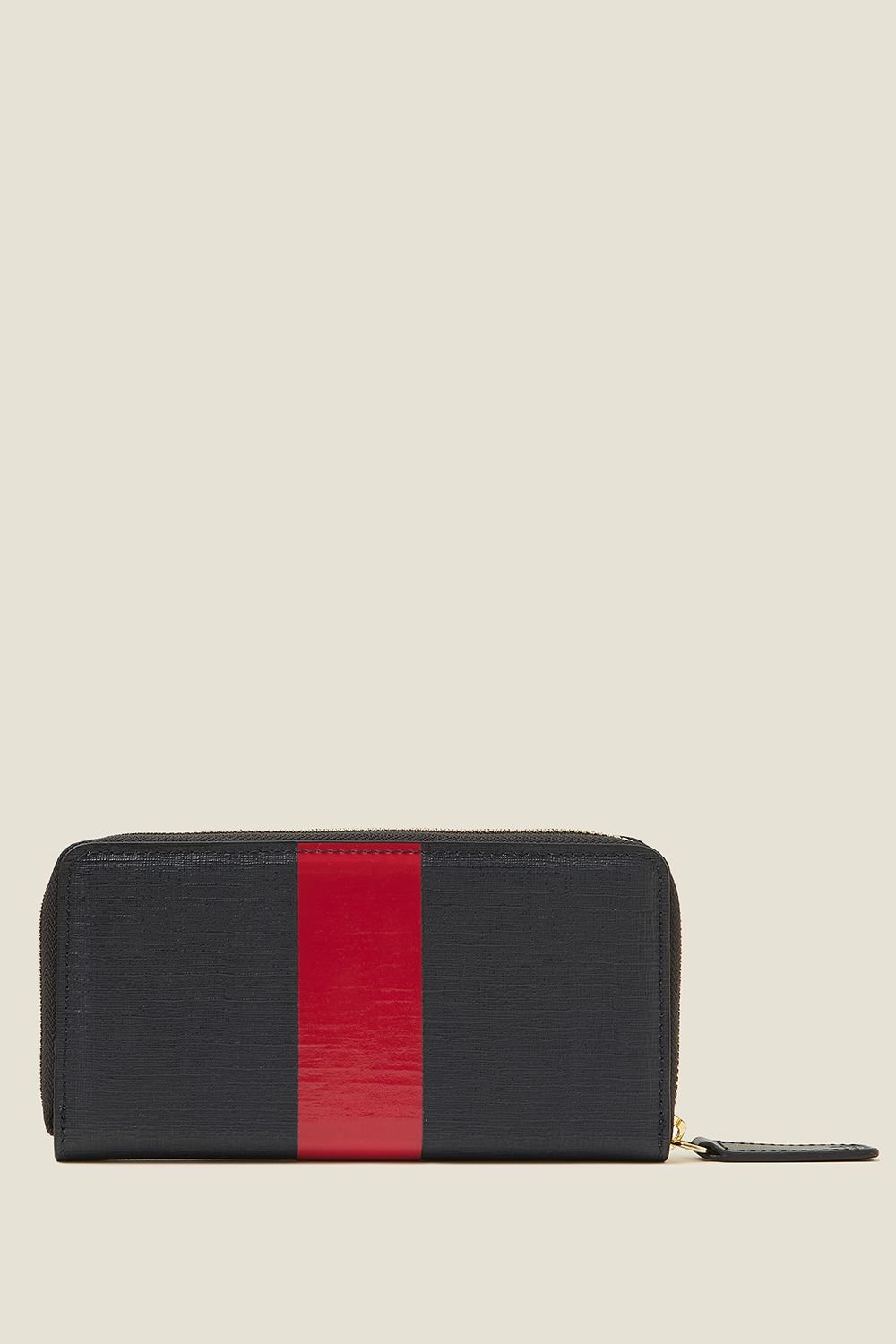 Orla Kiely Orla Kiely Women's Forget Me Not Wallet - Shiny Stripe Navy Red - 4