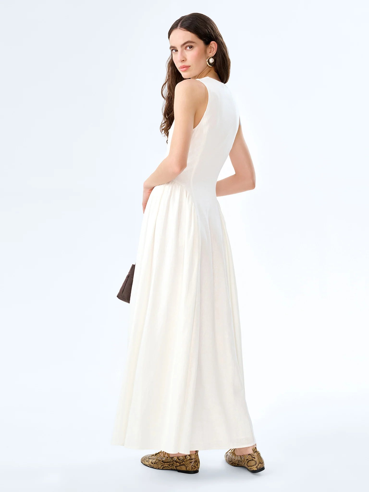 OMNES Margate Dress in White - 4