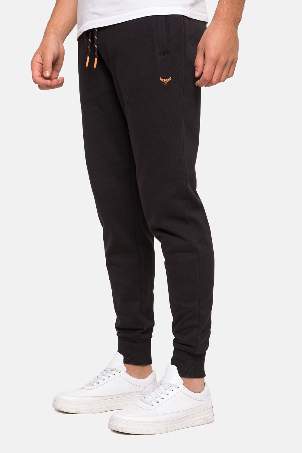 Threadbare Threadbare Men's Cotton Blend 'Trifoliate' Joggers in Black - 2