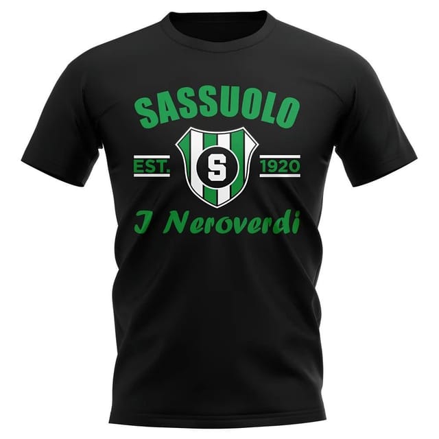 Sassuolo Sassuolo Men's Personalised Established Football T-Shirt in Black - 2