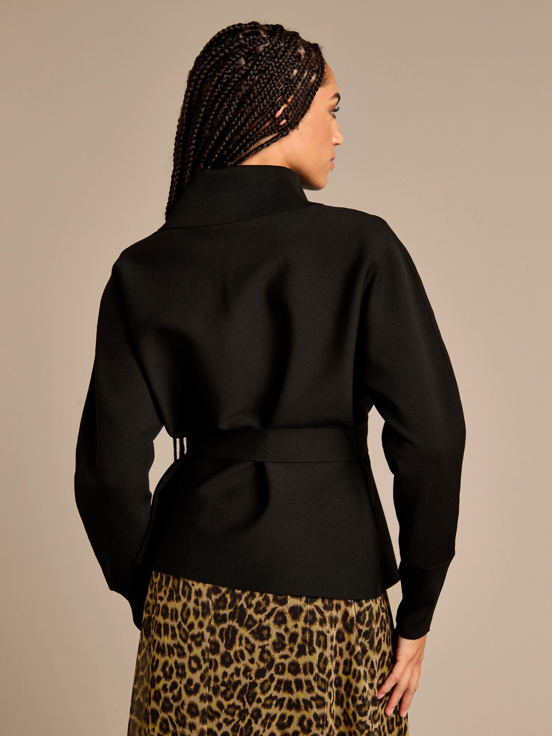 GWD by GEORGE W. DAVIES GWD by GEORGE W. DAVIES Women's GWD Iris Knitted Roll Neck Tie Top in Black - 4