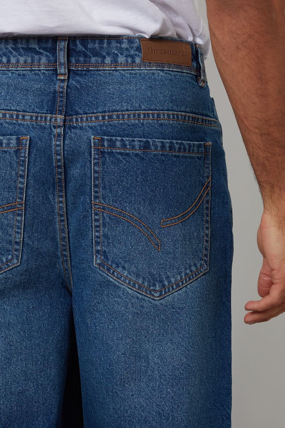 Threadbare Threadbare Men's Baggy Fit Jeans in Blue - 4