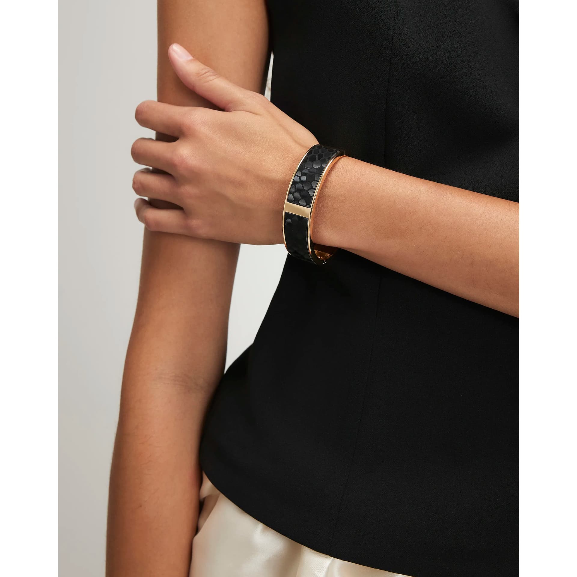 River Island River Island Womens Black Snake Print Bangle