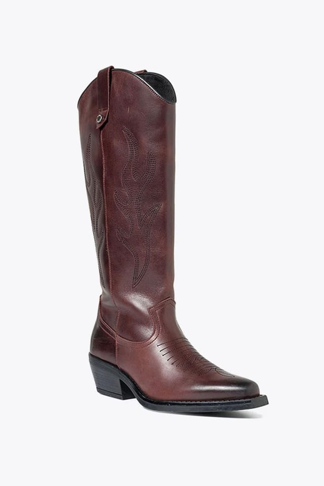 Steve Madden STEVE MADDEN Women's 'Wessel Boot Wine' Leather Boots in Wine - 2