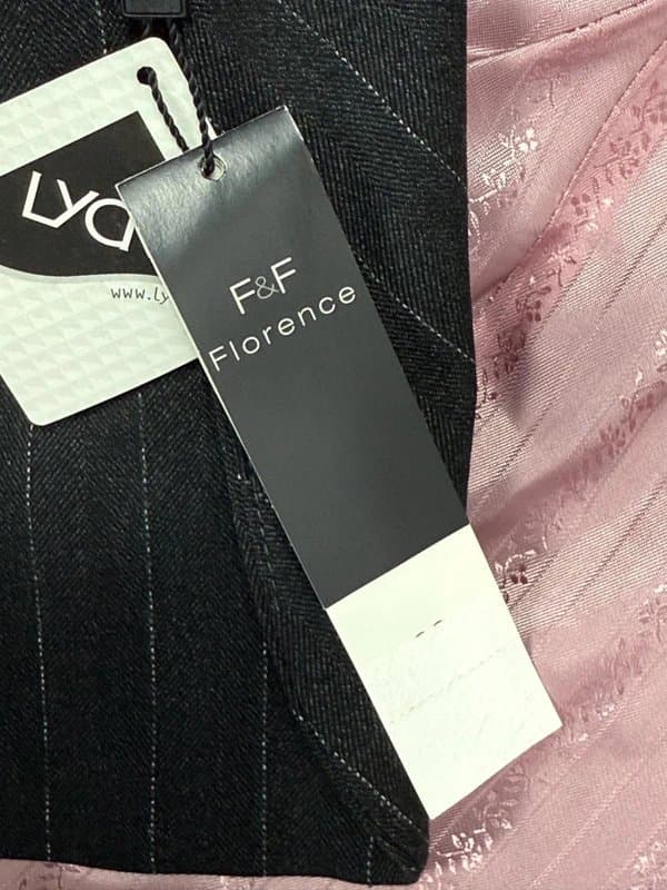 F&F F&F Pinstripe Blazer Size 20 Women's Suit Jacket Dark Charcoal NEW EU48 RRP £40