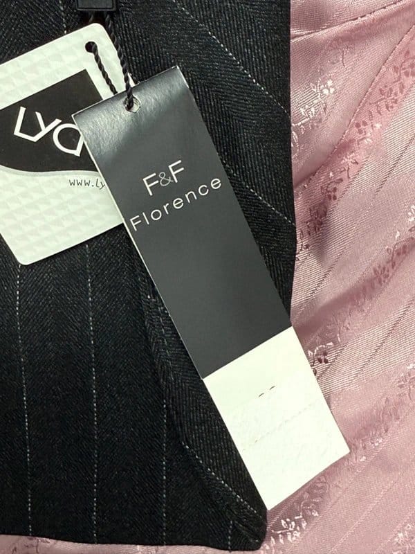 F&F Pinstripe Blazer Size 20 Women's Suit Jacket Dark Charcoal NEW EU48 RRP £40
