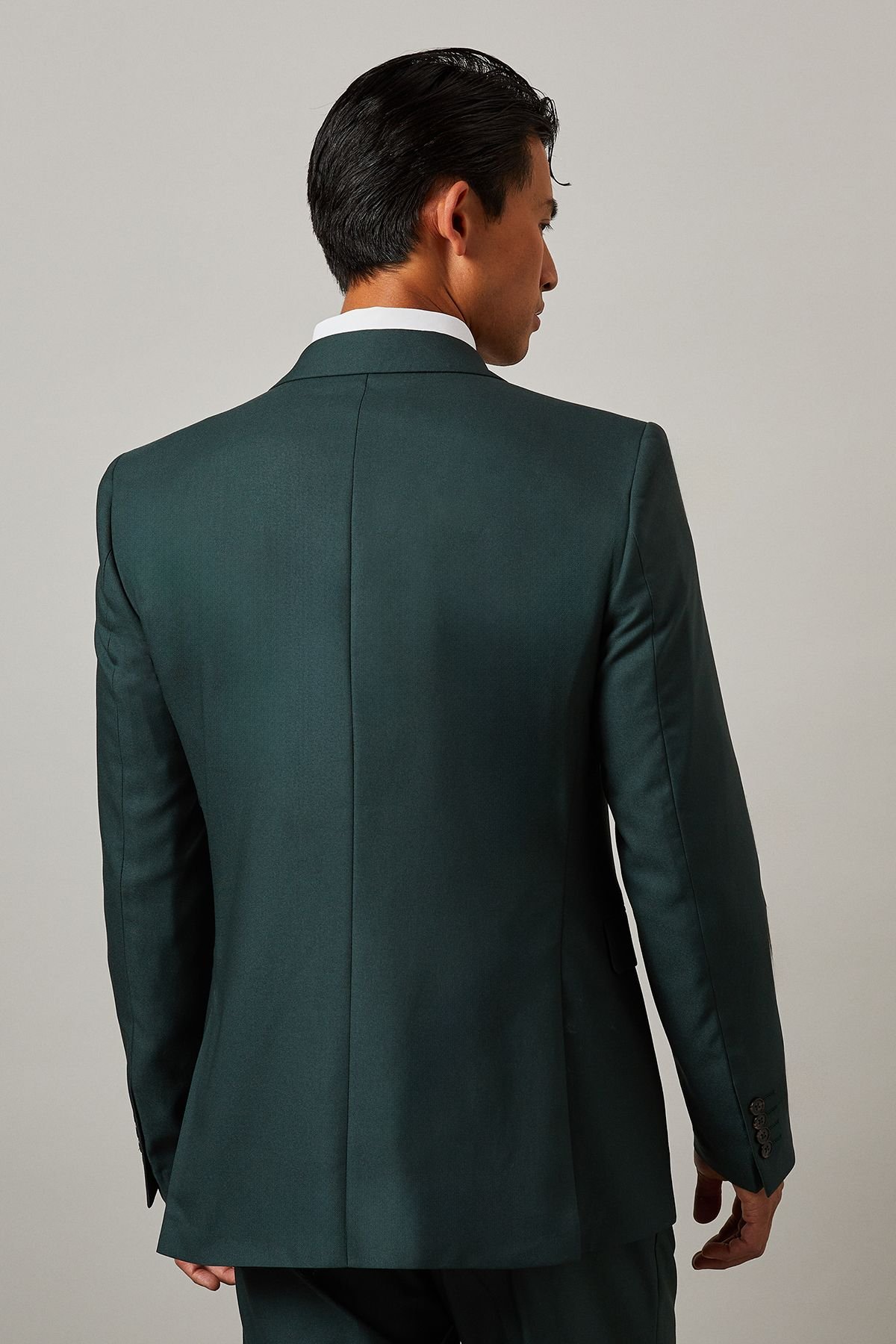 Burton Burton Men's Dark Green Slim Fit Suit Jacket - 3