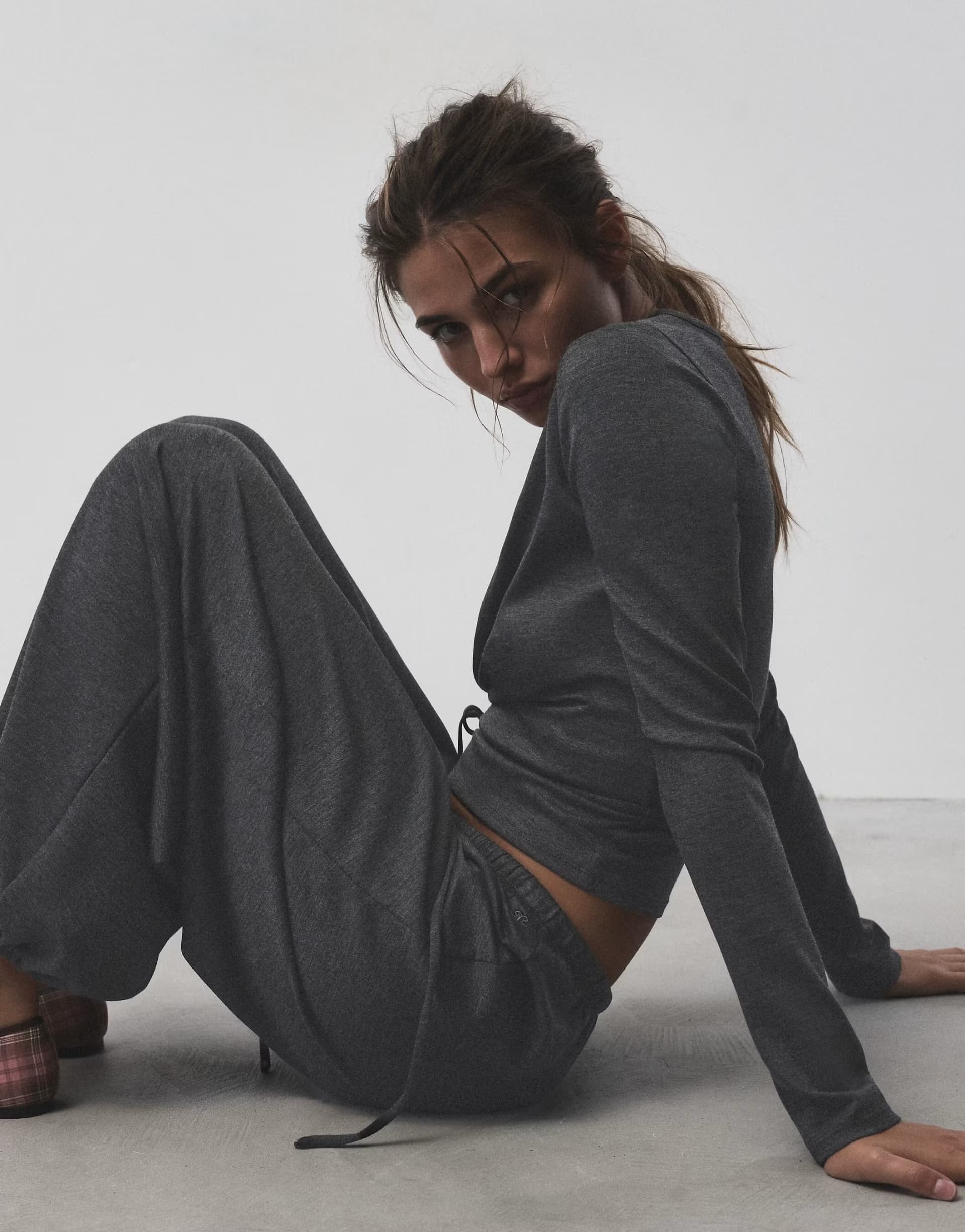 ASOS Pull&Bear fluid set in grey