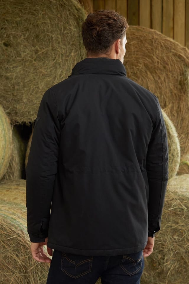 Threadbare Threadbare Men's 'Holroyd' Funnel Neck Utility Coat in Black - 2