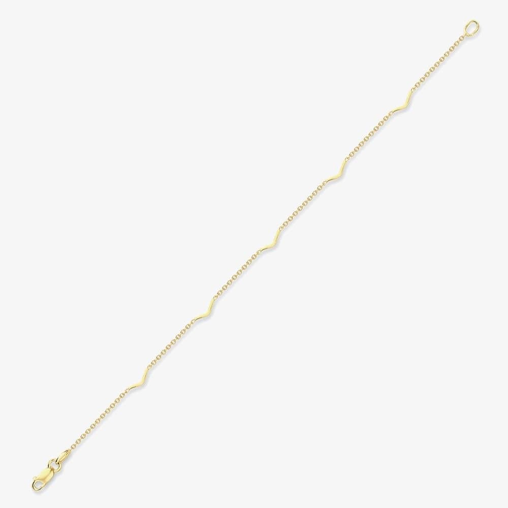 T.H.Baker T.H.Baker Women's 9ct Gold 7.25 Inch Multi V Bar Bracelet 111125127466
