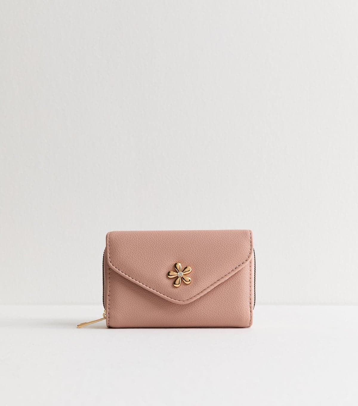 New Look New Look Pink Faux Leather Flower Purse